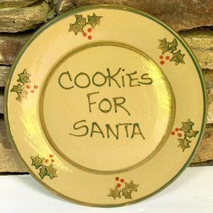 VTG Cookies for Santa Pottery Plate Christmas Beaumont Brothers Holiday Decor